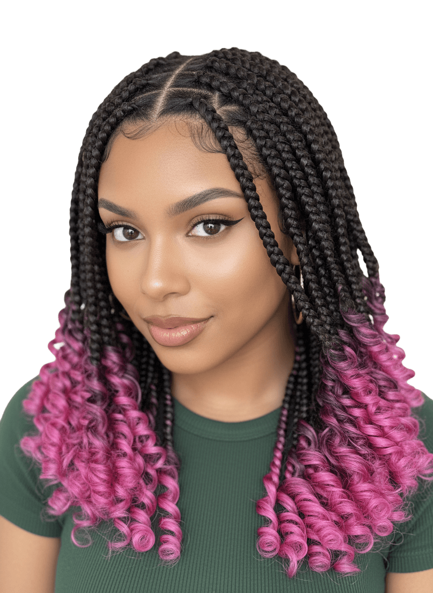 Royal Curls Black and Pink