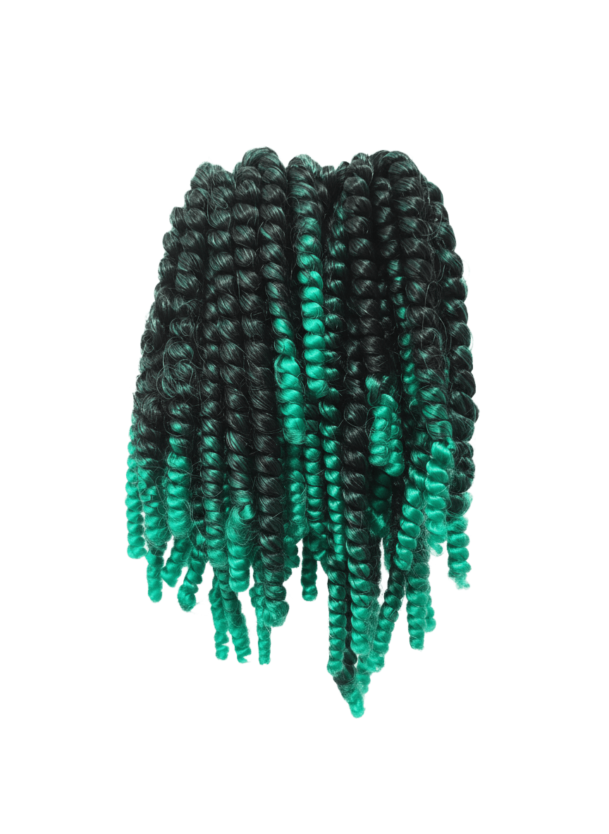ROYAL CURLS (Black & Green ) hover