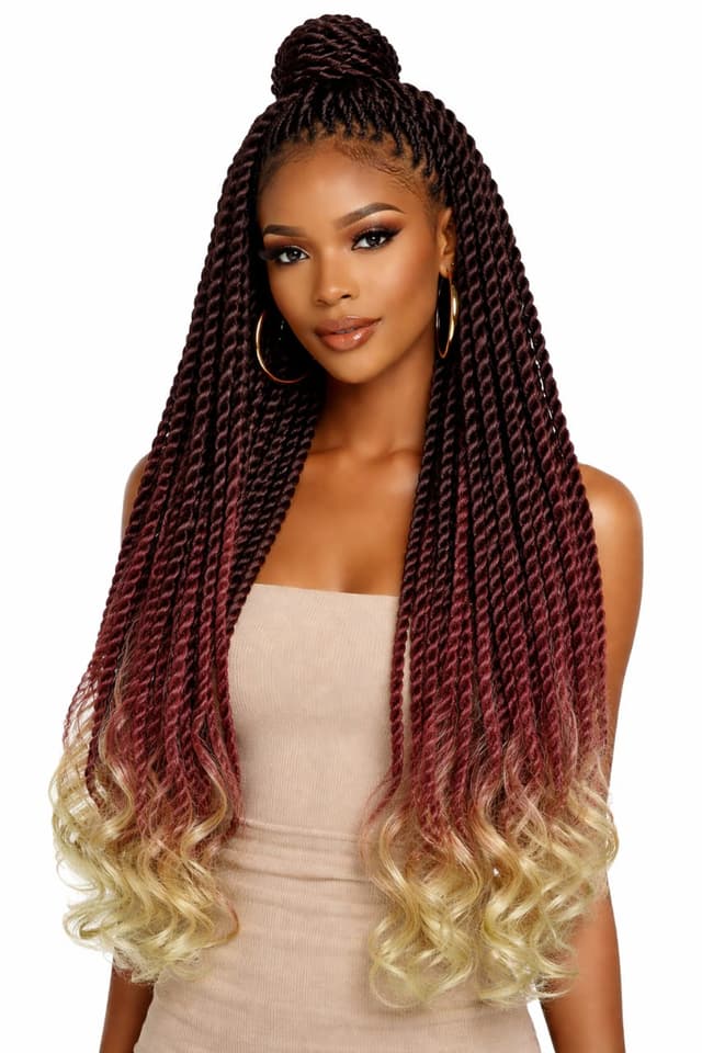 Ombre Twist Braids hairstyle