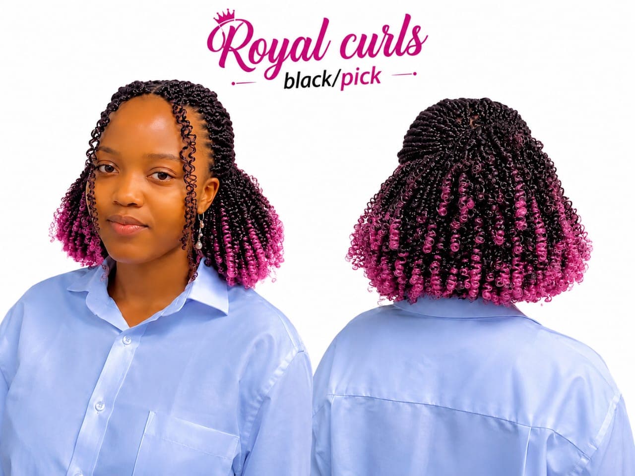 Royal Curls Black and Pink