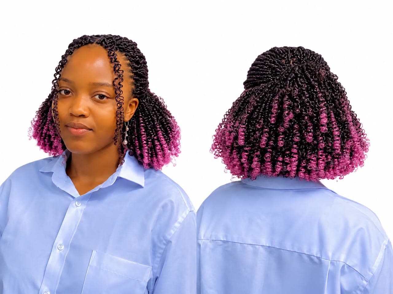 Royal Curls Black and Pink hover